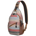 thumbnail image 1 of Rustic Style Bohemian Sling Backpack for Travel, Vintage Inspired Lightweight Crossbody Hiking Shoulder Daypack, 1 of 6