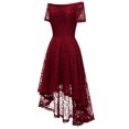 thumbnail image 3 of adviicd Robes Femmes Été 2024 Décontracté Manches Courtes Col Rond Taille Élastique Smockée Robe Midi Rouge,S, 3 of 4
