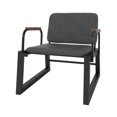 thumbnail image 1 of Manhattan Comfort Whythe Fauteuil d'Appoint Bas en Cuir PU 1.0 Noir, 1 of 3