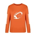 thumbnail image 4 of Jindong Women's Round Neck Long Sleeved Solid Football Printed Top, 4 of 5