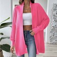 thumbnail image 2 of Pisexur Womens Jacket Open Front Cardigans Trench Coats Fall Jackets Women's Solid Color Fashionable Loose Sweater Cardigan Tops, 2 of 6