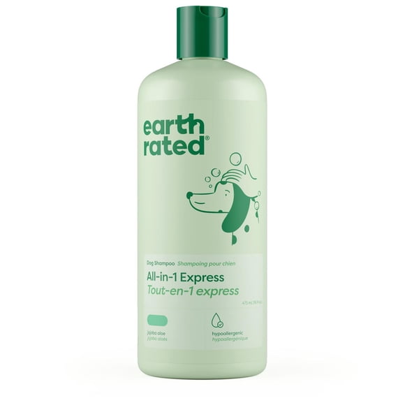 Earth Rated Shampooing Tout-en-1 Express, Tous Types de Pelage, Doux et Hypoallergénique, Parfum de Jojoba et d'Aloès