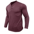 thumbnail image 1 of Ketyyh-chn99 Button Up Shirts Men Fashion Male Summer And Spring Solid Color Lapel Long Sleeve Button Neck Oversized T Shirt Top Red,M, 1 of 5