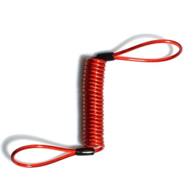 mmirethe Moto Anti-Perte Alarme Ressort Cordes Longes Scooter Portable Rappel Câbles Accessoires 1,38 Mètres Rouge 1Set