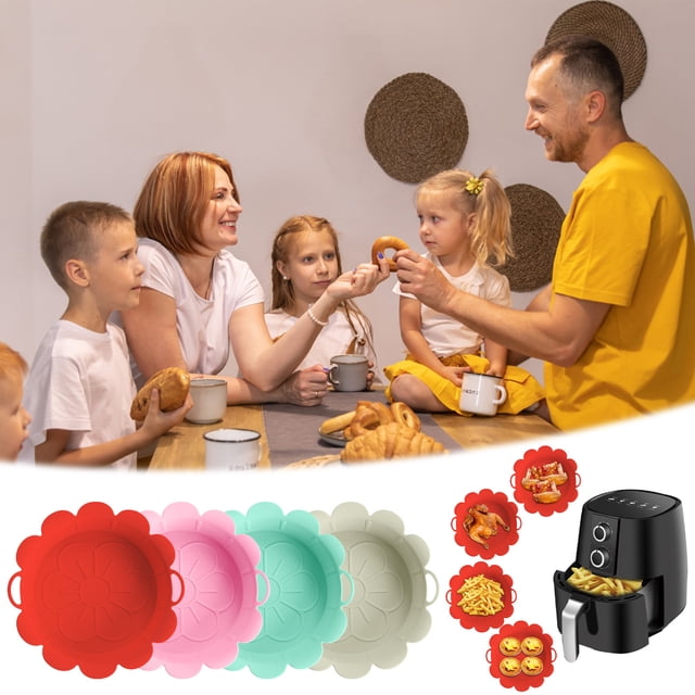 Iumwxz Gadgets de Cuisine Plateau de Cuisson Réutilisable pour Friteuse à Gaz Tapis de Plateau de Friteuse en Forme de Fleur Ensemble d'Ustensiles de Cuisine Gel de Silice Rouge Soldes de Liquidation