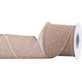 thumbnail image 1 of Joycrosso Burlap Wired Edge Ribbon 3 inch x 10 Yards, Natural, Ideal for Crafting, Gift Wrapping, Wreath, Christmas Tree, and Rustic Wedding Decorations, 1 of 4