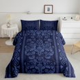 thumbnail image 1 of Erosebridal Vintage Damask Bedding Sets Queen with Comforter, Aztec Bohomian Duvet Insert, Geometry Triangle Decor, Reversible, 1 of 7