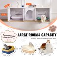 thumbnail image 4 of VEVOR Cat Litter Box Enclosure Wooden Litter Box Furniture Hidden 57.9" White, 4 of 9