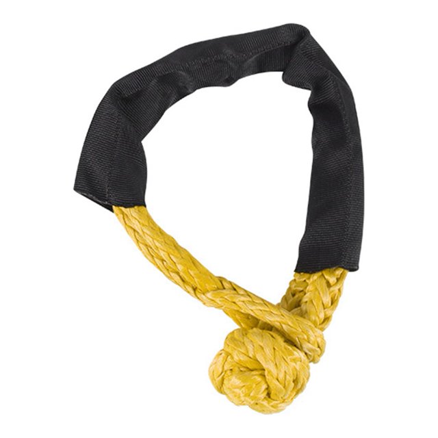 Graflsoa High-Strength 55mm UHMWPE Soft Shackle for Heavy-Duty Towing and Rescue, 10-25 Ton Capacity, Compact Yellow Design for ATV/SUV/Snowmobile Use