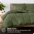 thumbnail image 2 of Bare Home 7-Piece Bed-in-a-Bag - Full, Green with Green Sheet Set, 2 of 7