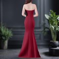 thumbnail image 3 of UPPADA Wedding Guest Dresses for Women One Shoulder Ruched Formal Evening Dress Wrap Ruffle Hem Dress Halter Bodycon Maxi Dress High Waist Party Prom Gown Cocktail Dress Clearance on sale, 3 of 5