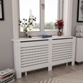 thumbnail image 1 of vidaXL Couvre-Radiateur 2 Pcs Blanc 172x19x81.5 cm MDF, 1 of 5