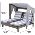 thumbnail image 3 of Double Chaise Lounge with Cup Holders - Gray, 3 of 9