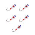 thumbnail image 3 of Ice Fishing Jigs, 5 Pcs Ice Fishing Hooks Durable Strong Penetration  For Saltwater, 3 of 8