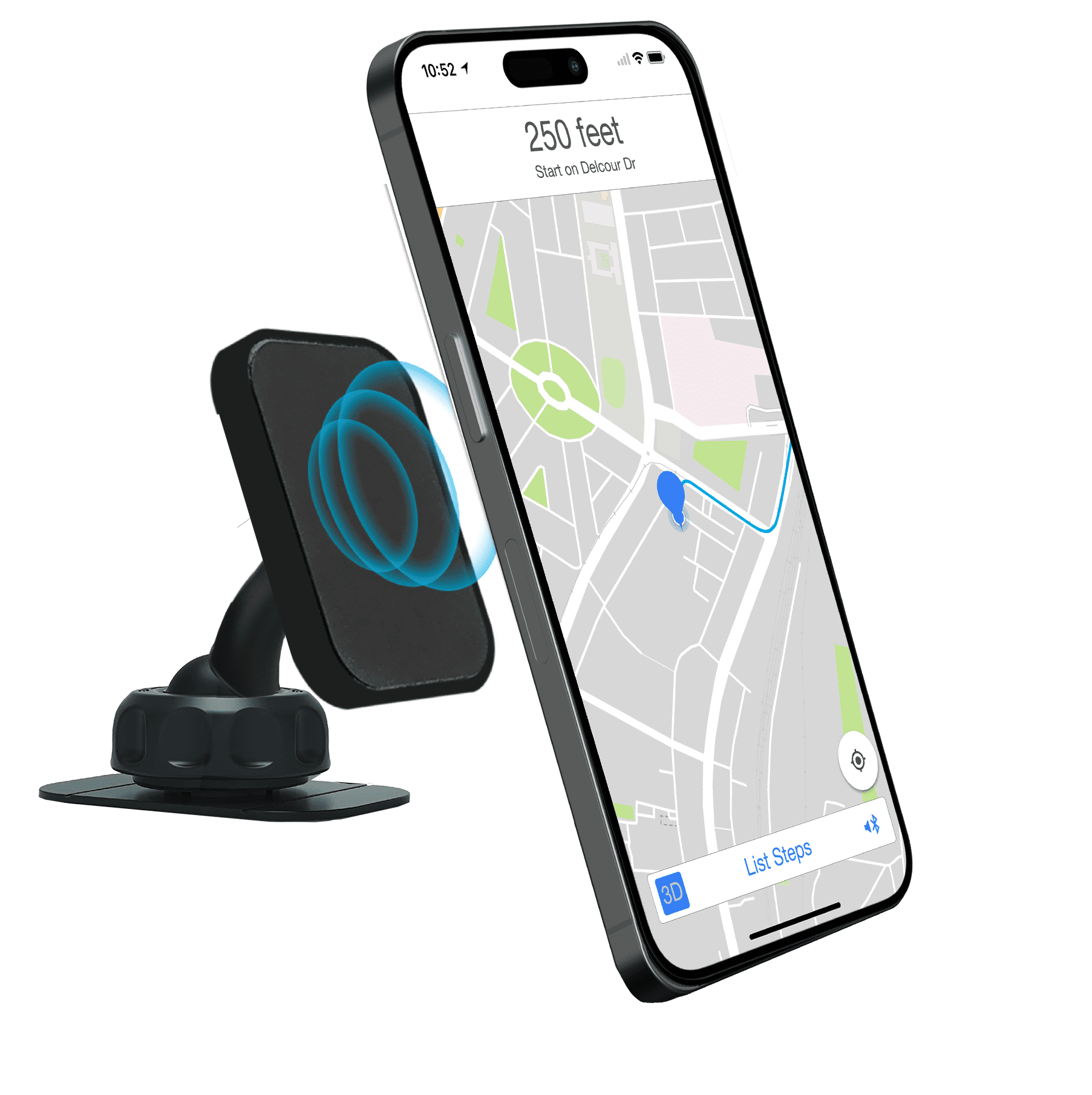 Premier Stick on Magnetic Phone Mount for all Car Dashboards