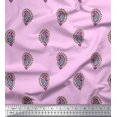 thumbnail image 1 of Soimoi Georgette Viscose Fabric Paisley Block Decor Fabric Printed Yard 42 Inch Wide, 1 of 3