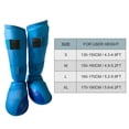 thumbnail image 4 of Tignapoo XL Size Blue Shin Guards for Karate and Combat Sports Training - Durable Leather Protection for Boxing, Muay Thai, and Gym Activities, 4 of 6