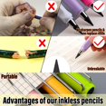 thumbnail image 3 of 6pcs Everlasting Pencil, Inkless Pencils Eternal with 6pcs Replacement Nibs, Infinity Pencil Magic Pencils, Portable, 3 of 7