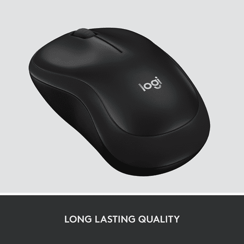 Logitech Silent Wireless Ambidextrous Mouse with USB Receiver Black