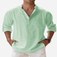 thumbnail image 1 of Chemise de Plage à Manches Courtes en Lin Décontracté pour Hommes, 1 of 4