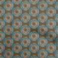 thumbnail image 1 of oneOone Tissu Popeline de Coton Brun Rouille Mandala Asiatique Tissu Imprimé au Mètre 56 Pouces de Large, 1 of 4