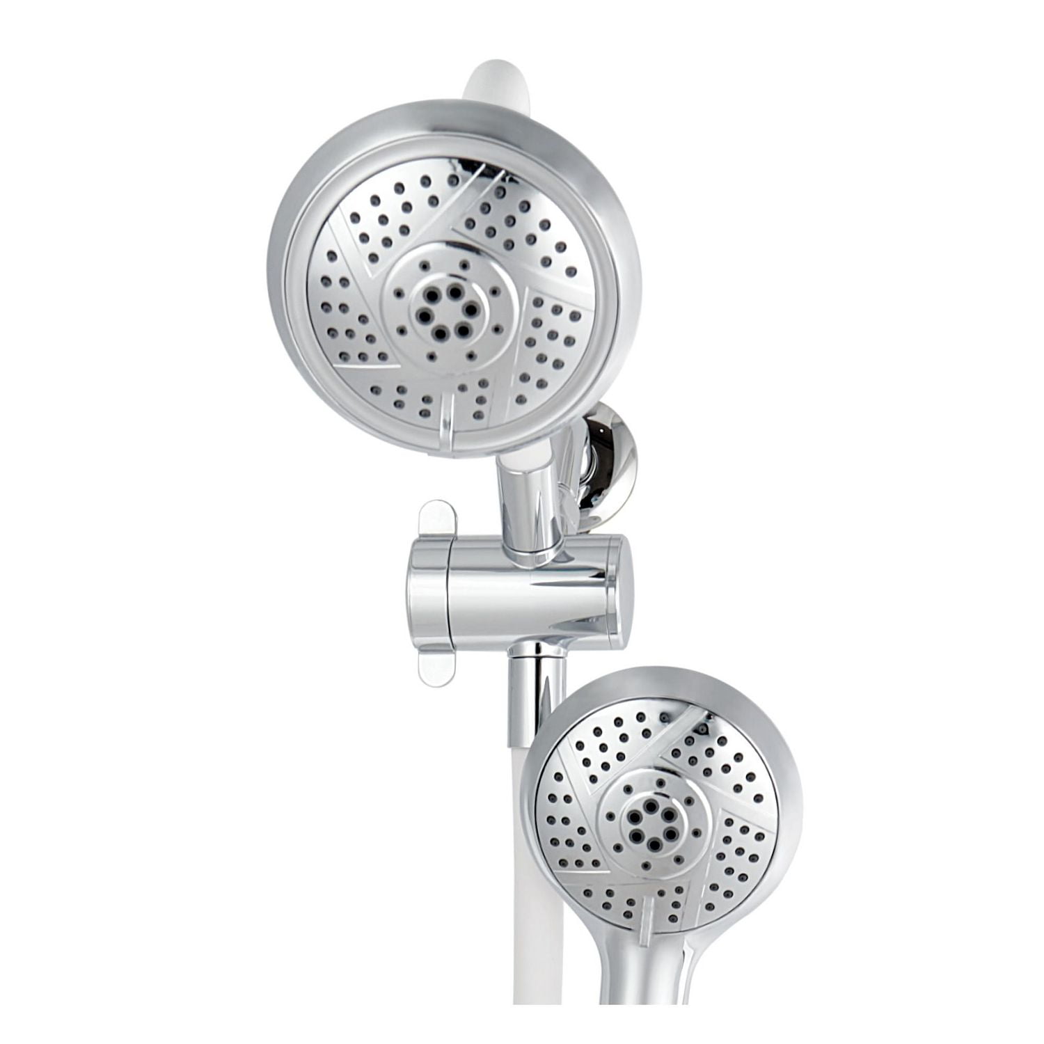 The akuaplus® - LILA pressure balance valve faucet 1/2 in. PEX with flexible hand shower and shower head, Chrome finish