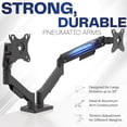 thumbnail image 3 of Dual Monitor up to es and lbs per Screen Pneumatic Arm Desk Mount Articulating Counterbalance VESA Stand Classic STANDVO, 3 of 9