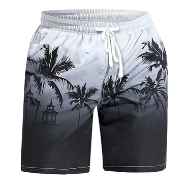 Ketyyh-chn99 Swim Shorts for Men Board Cargo Pants Shorts Swimwear Athletic Swim Trunks Liner Swim Shorts Swimming Trunks Bathing Suit Silver,M