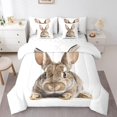 thumbnail image 1 of YST Rabbit Ensemble de Douillette Très Grand 7 Pcs, Ensemble de Lit de Pâques Rabbit Tout-en-un avec Draps pour Enfants Garçons Filles, Mignon Ensemble de Literie Animaux de la Forêt Gris, Ensemble de Lit Réversible Rabbit, 1 of 5
