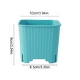 thumbnail image 3 of Mini Succulent Planter Colorful Square Plastic Pot Breathable Small Plant Container Desktop Garden Herb Holder Home Office Shelf Balcony Desk Green Plant Pot Decorative Nursery Gift Container, 3 of 6