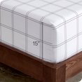 thumbnail image 3 of Bare Home Drap-Housse - Premium 1800 Collection - Poche Profonde - Ultra Doux, Résistant aux Plis - Très Grand Simple, Carreaux Modernes - Blanc/gris, 3 of 5