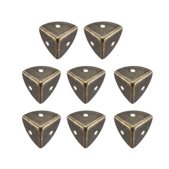 Unique Bargains Metal Box Corner Protectors Edge Guard Protector 21 x 21 x 21mm Bronze Tone 8 pcs