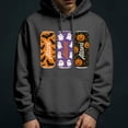 thumbnail image 2 of LUOGENLI Chandails à Capuche pour Hommes Graphiques Halloween Chandail à Capuche Graphique à Manches Longues à Enfiler avec Imprimé Décontracté Confortable Veste Douce pour l'Automne et l'Hiver Chandails à Capuche pour Hommes à Enfiler Graphique Gris2 Taille P, 2 of 5