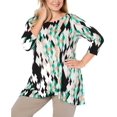 thumbnail image 2 of Alfani Womens Swing Pullover Blouse, Multicoloured, Plus Size, 0X, 2 of 3