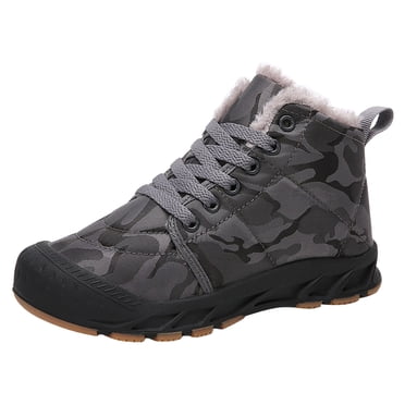 Boys Boots High Top Rain Books for Kids Hillbilly Outdoor Snow Shoes Fashionable Snow Shoes for Boys Lace up Boot Children Warm Kids Sports Fireman Wedges Boys Footwear Kids Hiking Bog Foot