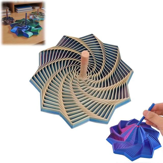 Stress And Release Puzzle Toy Sensory Expansion Star 3D Printed Decagonal Radish Tower With Handle
