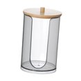 thumbnail image 1 of GUOOL Distributeur de Gobelets de Salle de Bain Support de Coussinet à Bille Multifonction Réutilisable Rangement de Salle de Bain Noir avec Couvercle en Bois, 1 of 9
