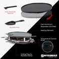 thumbnail image 3 of Swissmar 8-Person Raclette Party Grill with Reversible Cast Aluminum Non-Stick Grill Plate & Black Base - Electric Indoor Grill for Versatile Cooking - Includes Raclette Dishes & Spatulas, 3 of 6