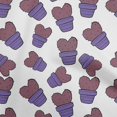thumbnail image 1 of oneOone Polyester Lycra Purple Fabric Cactus Sewing Material Print Fabric By The Yard 56 Inch Wide, 1 of 5
