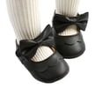 thumbnail image 2 of Fortune Newborn Girl Princess Shoes First Walker BowKnot Solid Soft Sole Shoes, 2 of 6