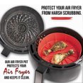 thumbnail image 2 of Baohd Friteuse à Air Chaud Pot en Silicone Résistant à la Chaleur Cuisine Grill Panier de Cuisson Réutilisable Épaissi Outil de Remplacement Poulet Frit 19cm Café, 2 of 8