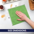 thumbnail image 3 of Microfiber Cleaning Cloth, 12 Pack, 12"x12", Highly Absorbent Soft Reusable Washable Quick Dry Dish Cloth for Kitchen Home Window, Green, 3 of 8