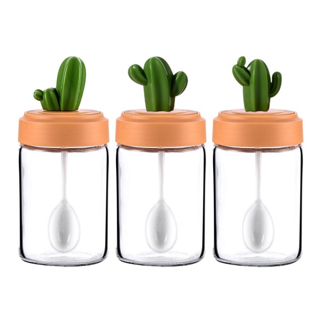 A2 Large Capacity Glass Spice Container Air-Tight Kitchen Storage Jar For Bulk Seasonings Grains Dry Ingredients #040U0