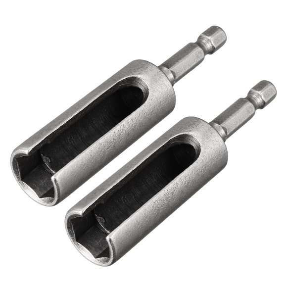Unique Bargains 2PCS 12mm CR-V Hex Nut Socket Slotted Extension Driver Bit 3 Inch Length