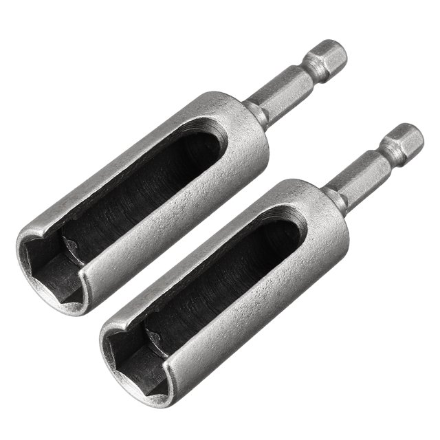 Unique Bargains 2PCS 12mm CR-V Hex Nut Socket Slotted Extension Driver Bit 3 Inch Length
