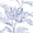 Fleur Bleue, variante sur Hitime Ensemble de Courtepointe Imprimée de Luxe Format Très Grand, Ensemble de Couette Légère, Couvre-Lit Surdimensionné Matelassé, avec 2 Taies d'Oreiller Assorties, pour Toutes les Saisons