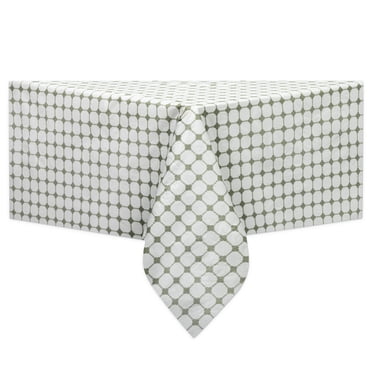 Mainstays PEVA tablecloth, 100% polyester, non-woven flannel backing