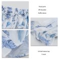 thumbnail image 3 of Ccdes Off Shoulder Top, Elegant Floral Print Blouse Loose Stylish Polyester For Office Work For Outdoor Activity, 3 of 5