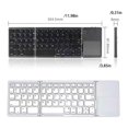 thumbnail image 3 of Clavier de Jeu Pliable Micro Rechargeable Recharge USB 64 Touches Compatible Bluetooth 3.0 Ordinateur Tablette Téléphone Cellulaire Pavé Gris Foncé, 3 of 8