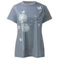 thumbnail image 4 of XZNGL T-shirt à Manches Courtes pour Femmes, Mode d'Été, Imprimé, Col Rond, Haut Ordinaire, 4 of 5
